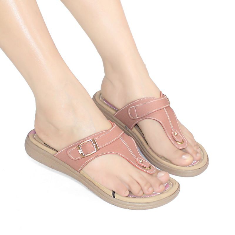 Sendal Jepit Wanita Teplek Sandal Cewek Eksklusif Mulan 2424 BCN 2424