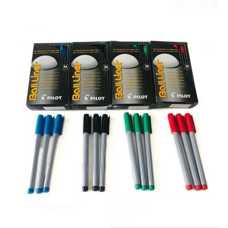 

{ 1PACK } Pulpen Pilot Balliner BL-5M 0.8mm Permanen Isi 12 Pcs