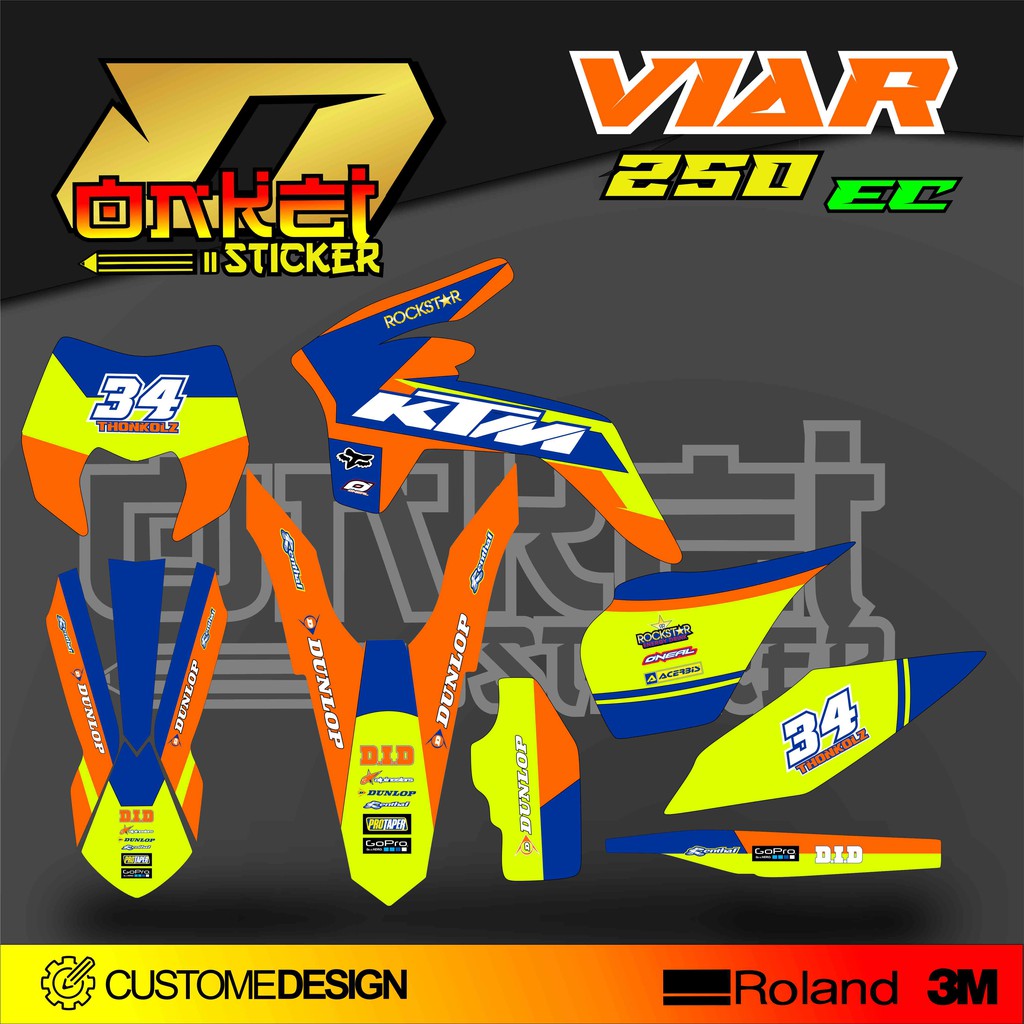 DECAL STICKER VIAR 250 EC ORG