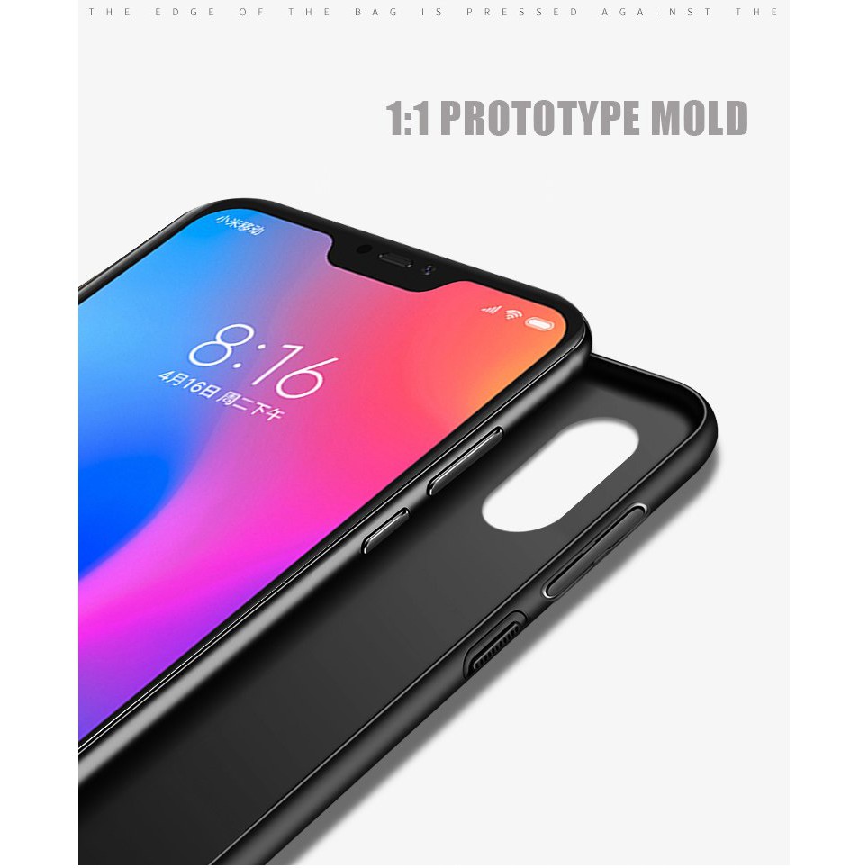 Sofcase Slim Matte Xiao Mi Redmi 6 Redmi 6 Pro dan Redmi Note 6 Pro Silikon Black Case Hitam Jelly