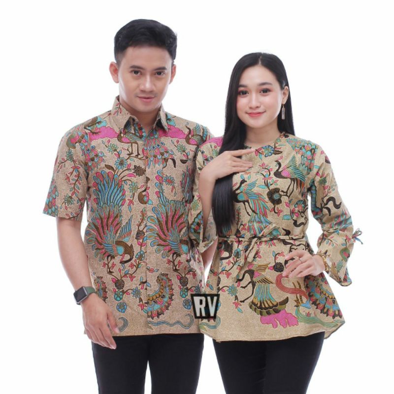 atasan batik wanita kerja Atasan batik m l xl xxl xxxl / [ BISA COD ] Atasan Batik Dolby Dolbi Dobby Dony Tenun Sutra Tulis Halus Katun Blouse Wanita / Maura Couple - Sania Ruffle Batik Couple