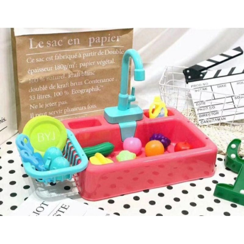 mainan anak kitchen sing tempat cuci piring atau wastafel
