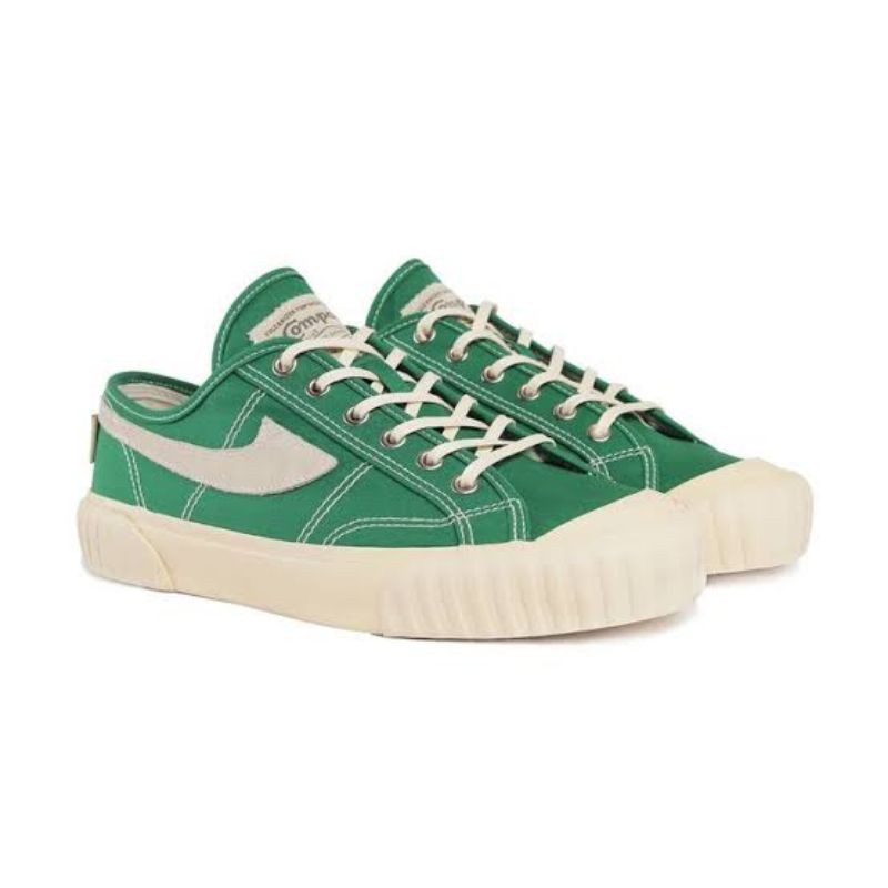 Compass Vintage Low Green SIZE 43 / SNEAKERS COMPASS ORIGINAL 100% SEPATU MURAH HIJAU -  Lokal Brand