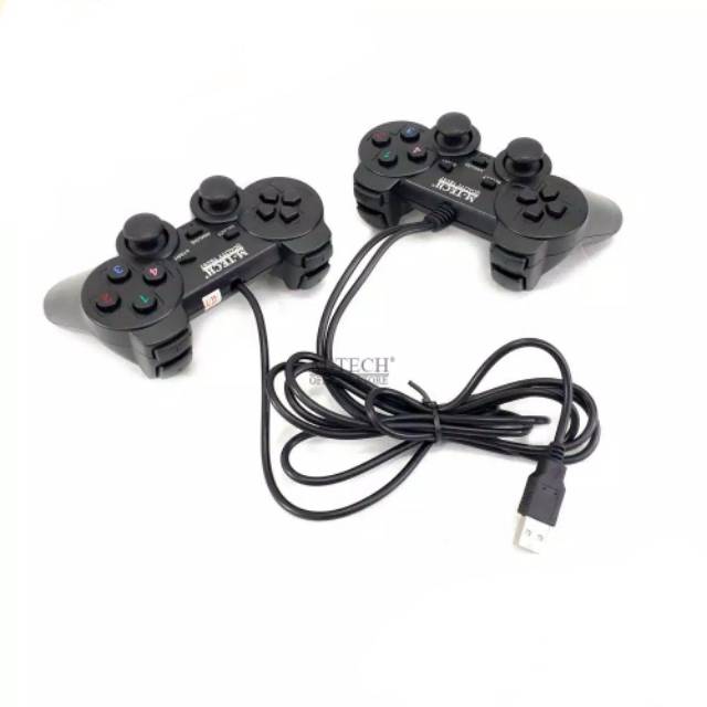 STICK STIK PS PC/GAMEPAD JOYSTICK USB DOUBLE ITEM STICK PS PC MTECH / M TECH TERMURAH - Hitam