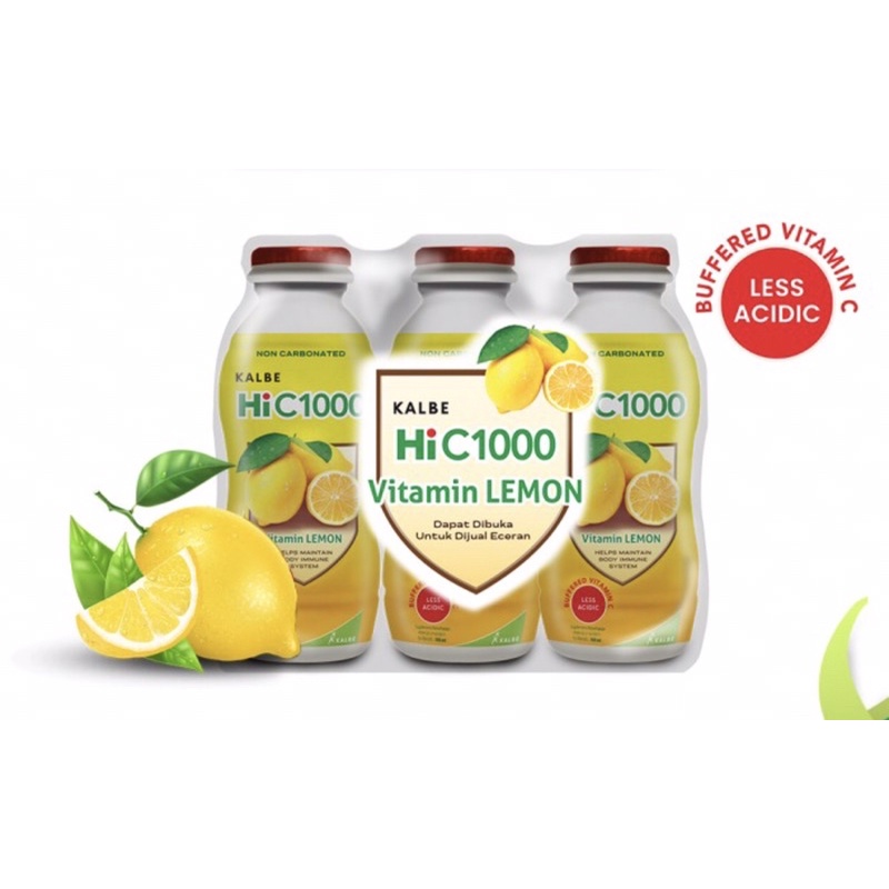 HiC1000 botol 140 ml orange &amp; lemon ( vitamin C 1000 siap minum jaga daya tahan tubuh )