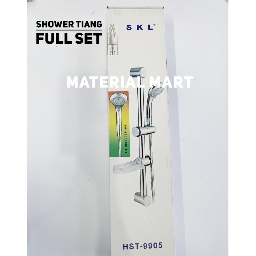 Hand Shower Tiang Set | Hand Shower Mandi 1 Set | Shower Mandi Set | Material Mart