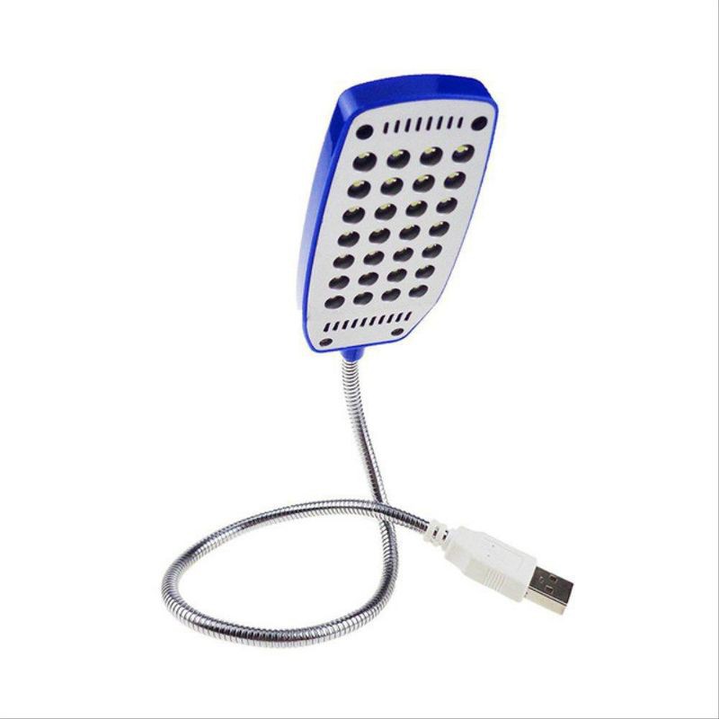 Lampu belajar usb / Lampu baca usb / 28 led fleksibel dengan modul ON-OF - LZY-028 Blue