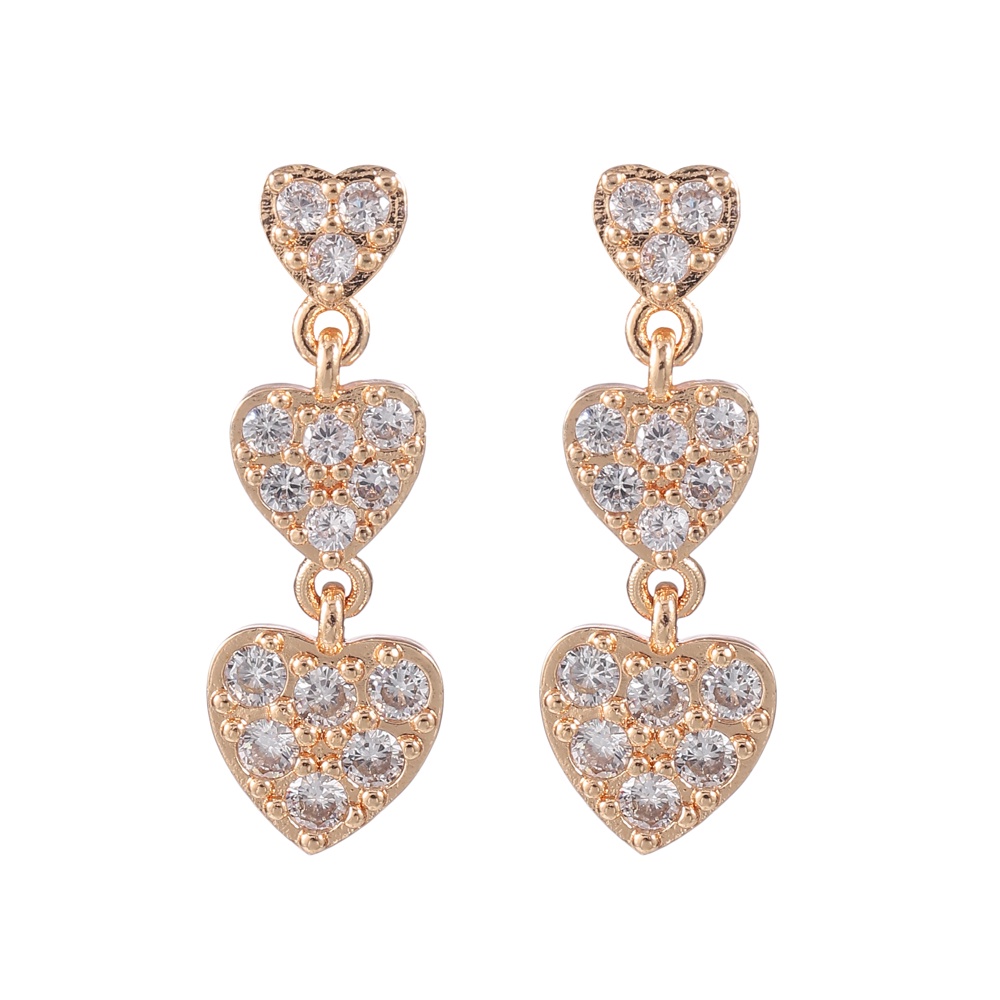 ✨✅COD Anting Titanium Wanita Lapis Emas Mewah Berlian Giwang Anting2 Set Korea Earrings Premium D295-300