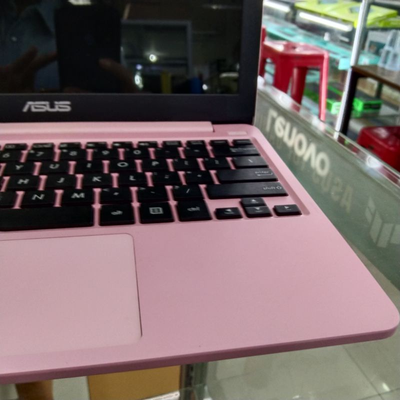 laptop notebook second seken asus e203 fullset termurah bagus mulus seperti baru like new sekolah online kantoran hdd 500 11.6 inci