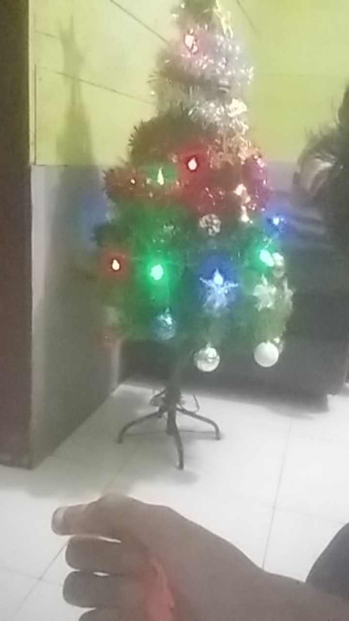 Hiasan Slinger Tinsel Hijau Salju Pohon Natal Merry