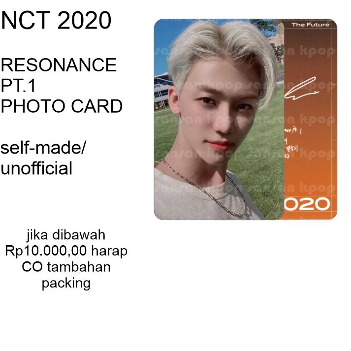 photocard nct 2020 Resonance Pt1 unofficial
