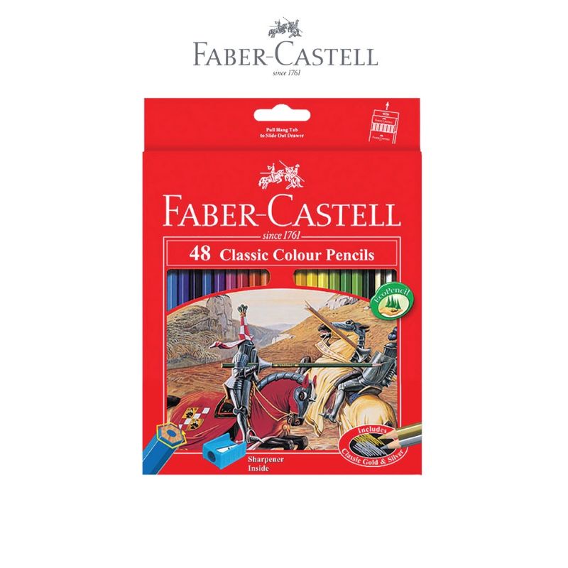 

Pensil Warna Faber Castell Classic 48 warna Panjang (1 Set)