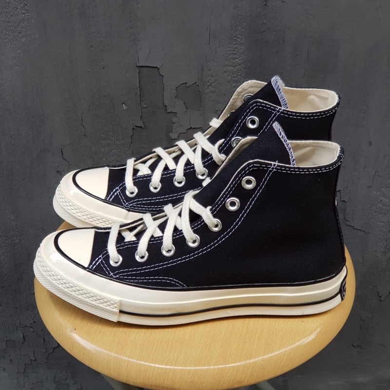 Converse 70 Hi Black White Egret