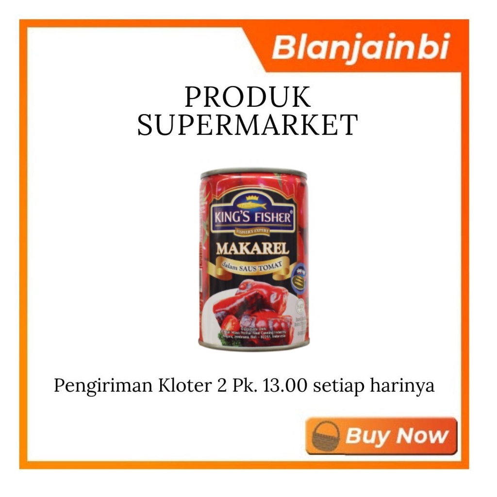 

Kings Fisher Makerel Saus Tomat 425 gram