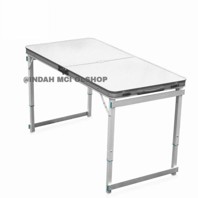 Ready Stock] Meja Lipat Portable Koper Kaki Kotak - Putih