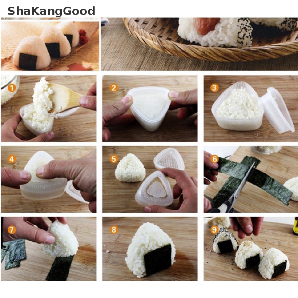 Skid 2PCs Cetakan Sushi Onigiri DIY