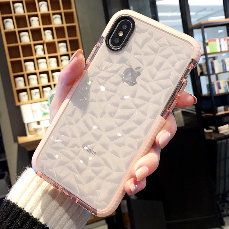 Soft Case Tpu Transparan Motif Berlian Untuk Iphone 12 12pro 12promax 12mini 11 X Xs Xr Xsmax 7plus 8plus Se2 2020 6 7 8