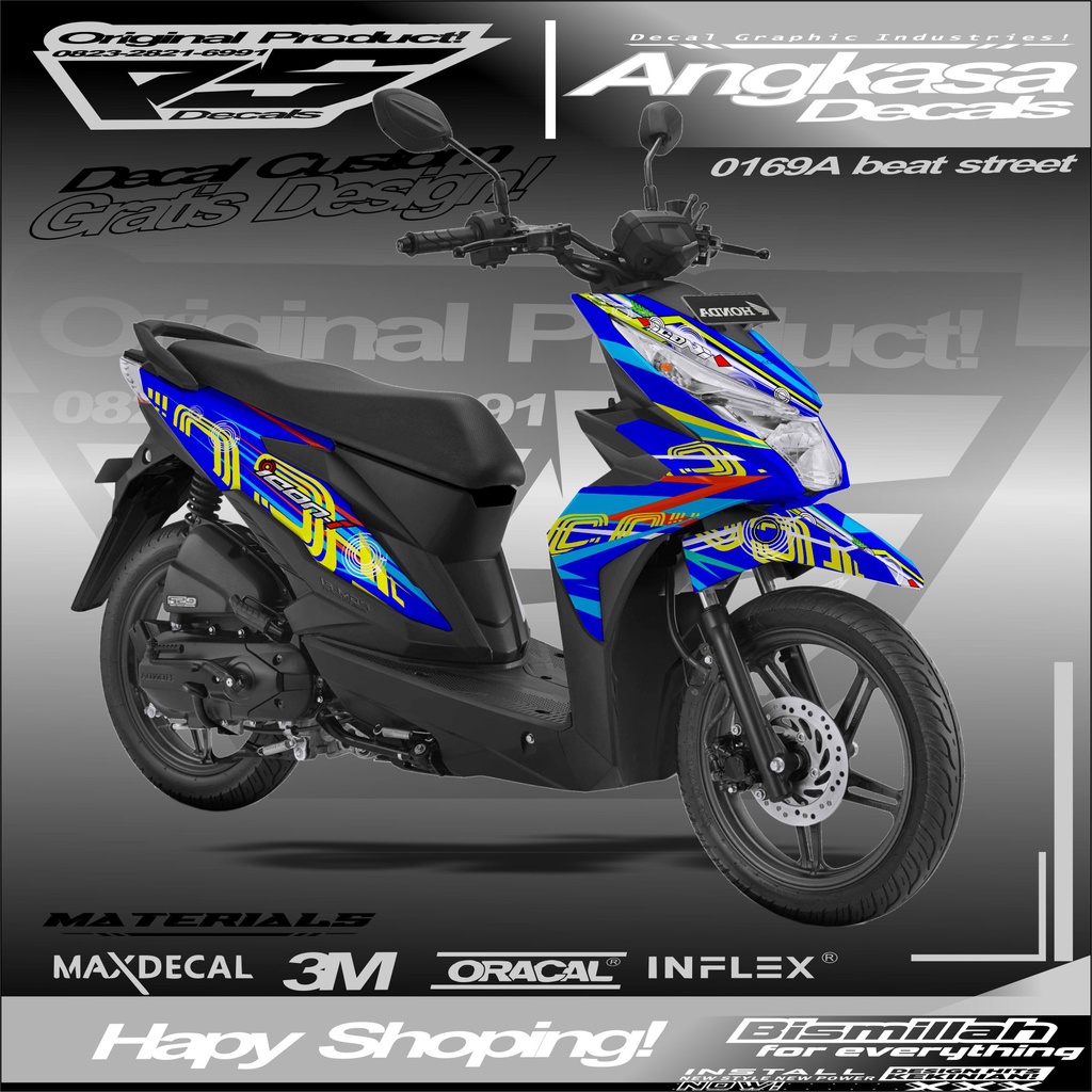 0169a decals stiker fullbody custom motor beat street 2019