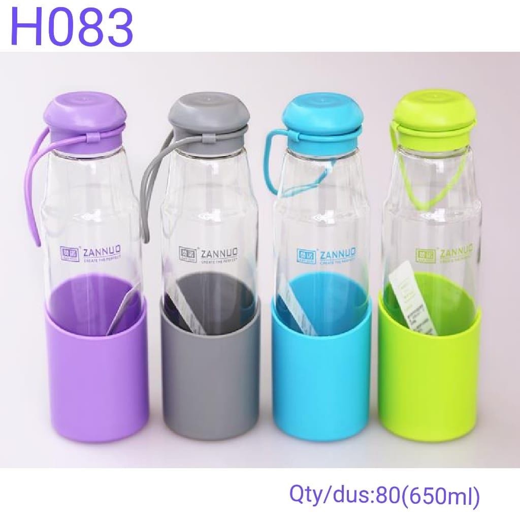 H083 Botol Minum Zannuo Tali 650ml Tumbler Plastik Polos Souvenir H083