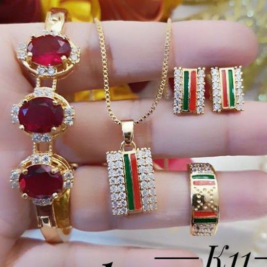 Xuping set perhiasan lapis emas 24k 2823l