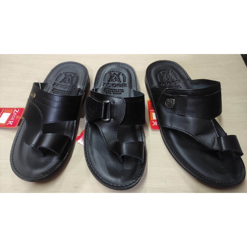 Sandal Jepit Kulit Asli Kasual Pria Dewasa Zeger Sendal Jepit Jempol Cowok Laki Kasual Keren Awet Be