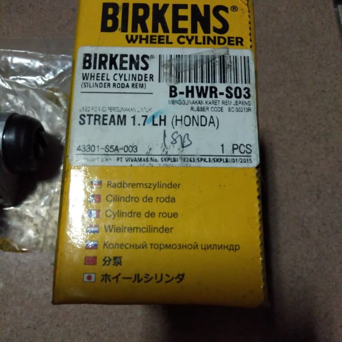 master roda honda stream 1.7 LH / wheel cylinder honda stream 1.7 LH