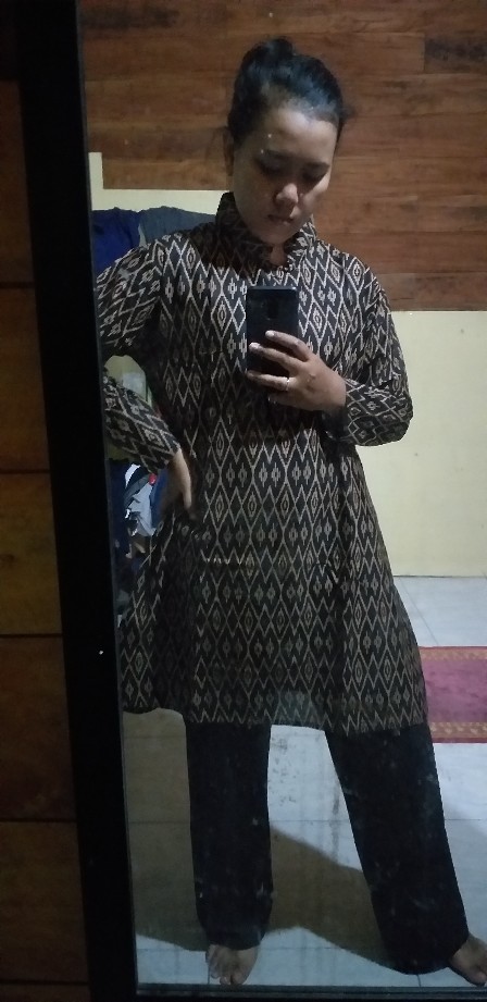 Terlaris Serut Genes Jelita Tunic Navbor Yelbor Whitbor Creambor Tunik Batik Modern Hrb030 Dolbi Dol