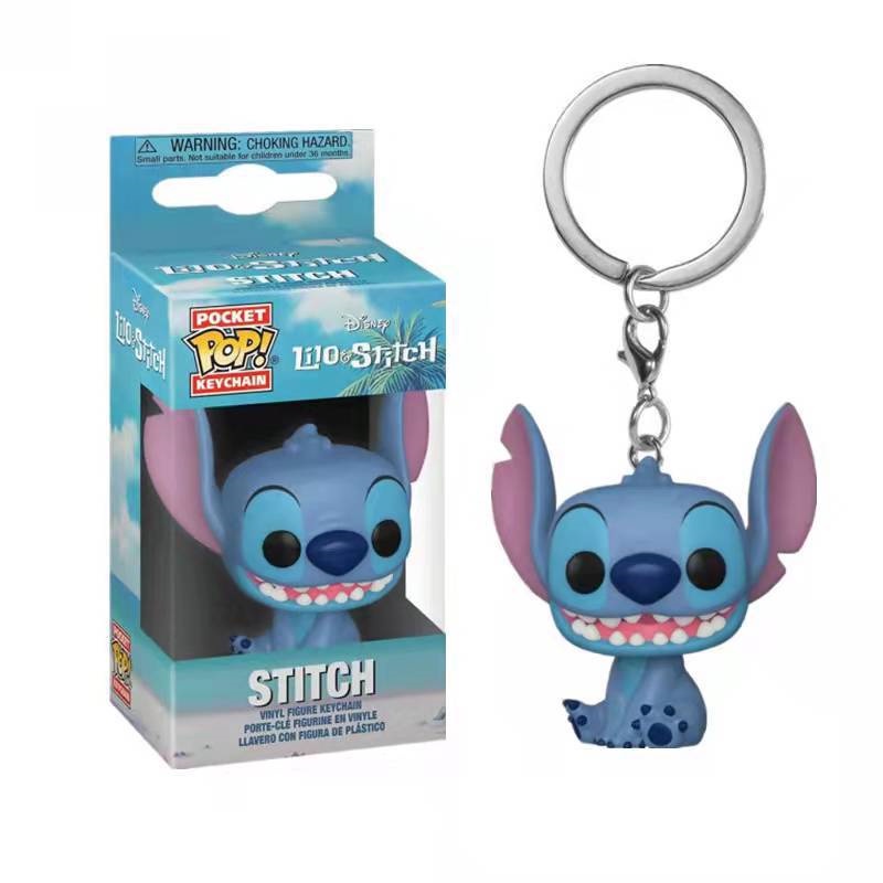 Funko POP Gantungan Kunci Bentuk Boneka Stitch Bahan PVC Untuk Hadiah Ulang Tahun Anak / Dewasa