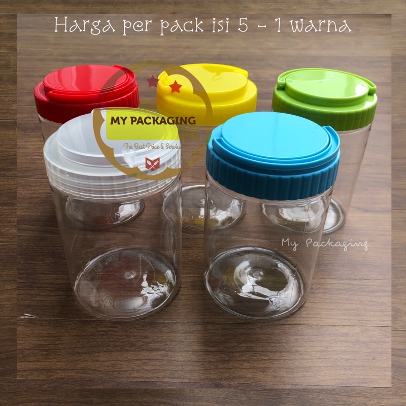 5pcs - Toples Tabung Silinder 750ml | Jar Plastik 750 ml