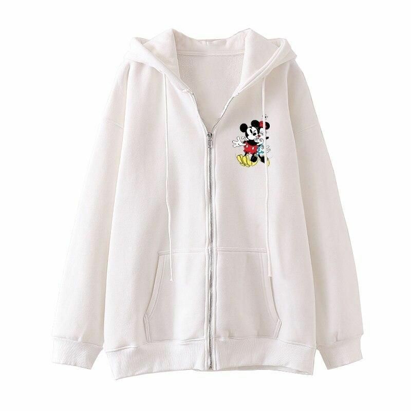 ZIPPER HOODIE WANITA SWEET MIKKY AND MINNY / ZIPPER HOODIE WANITA TEBAL