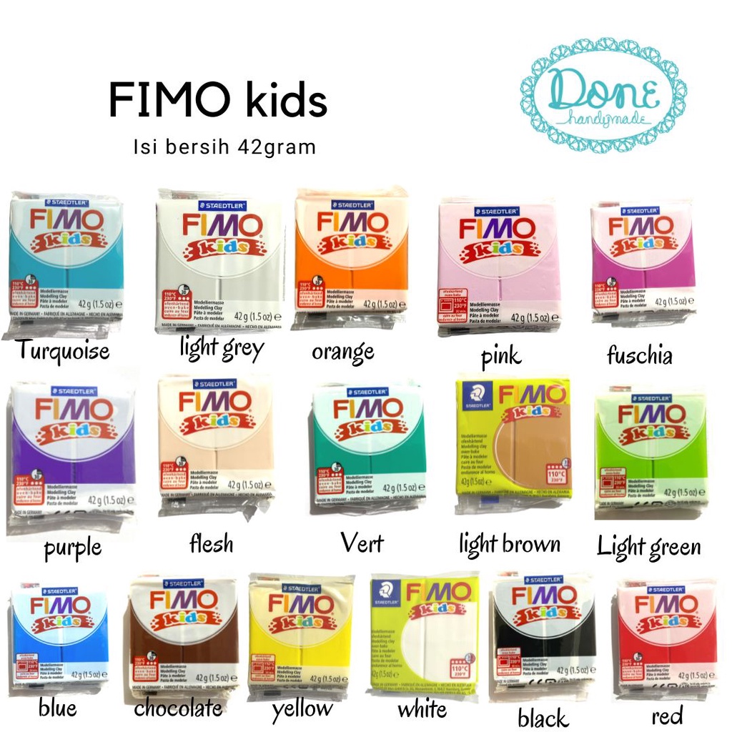 Fimo kids fimo polymer clay fimo kids bahan clay modelling clay adonan clay polymer clay set aktivitas anak bahan kerajinan tangan clay adonan polymer clay