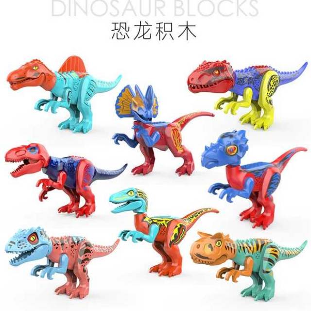 Terbaru Lego dinosaurus Jurassic Trex indominus Tyrannosaurus spinosaurus jumbo bersuara
