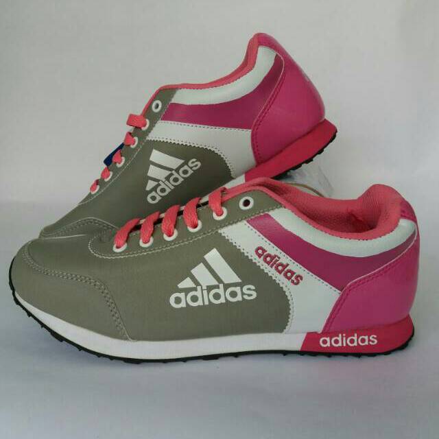 Sepatu kets / sepatu sport wanita adidas neo abu pink