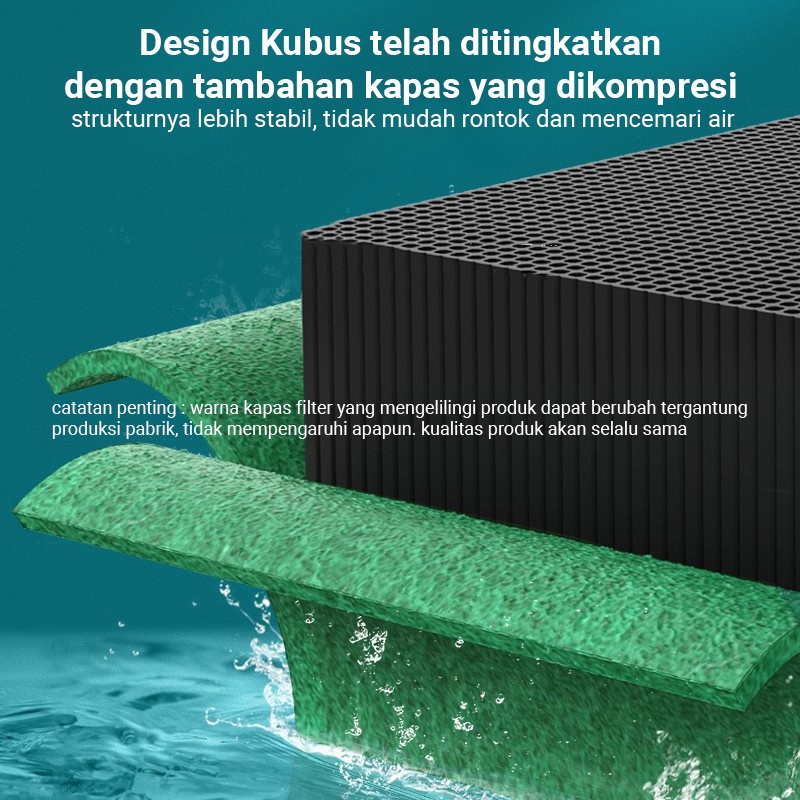 Water Purification Cube Filter Karbon Aktif Sarang Lebah Pemurni Air