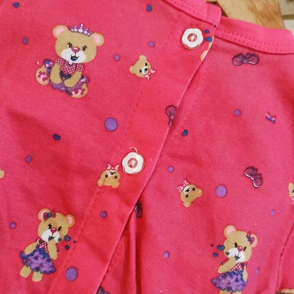 Klik Mds Jumpsuit Baju Bayi Perempuan 0-6 Bulan Motif Beruang Jumsuit Anak Bayi Cewek