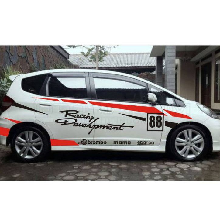 BT stiker mobil honda jazz stiker variasi mobil honda jazz stiker honda stiker racing jazz rs i vtec