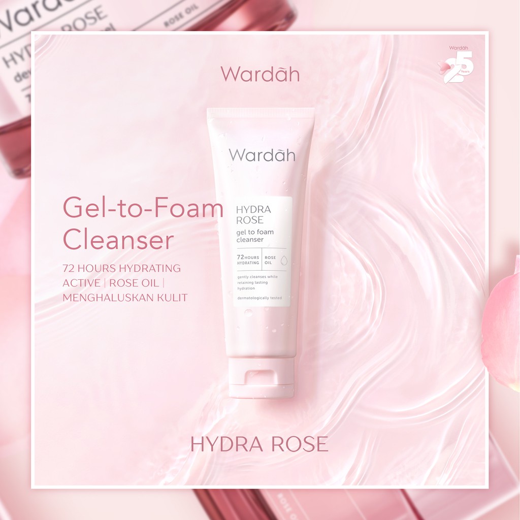 Wardah Hydra Rose Gel to Foam Cleanser 100ml