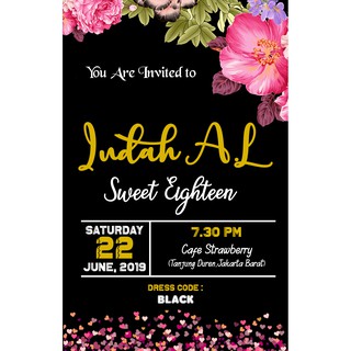 44 Koleksi Contoh Undangan Ulang Tahun Remaja Sweet Seventeen Terbaru