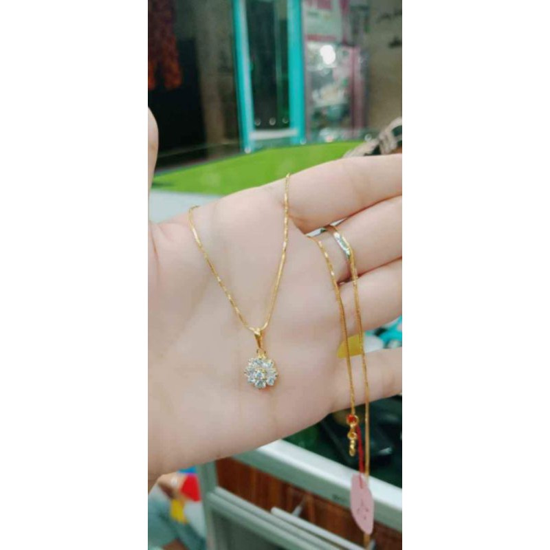 kalung+liontin dewasa emas muda kadar rendah berat 5gram