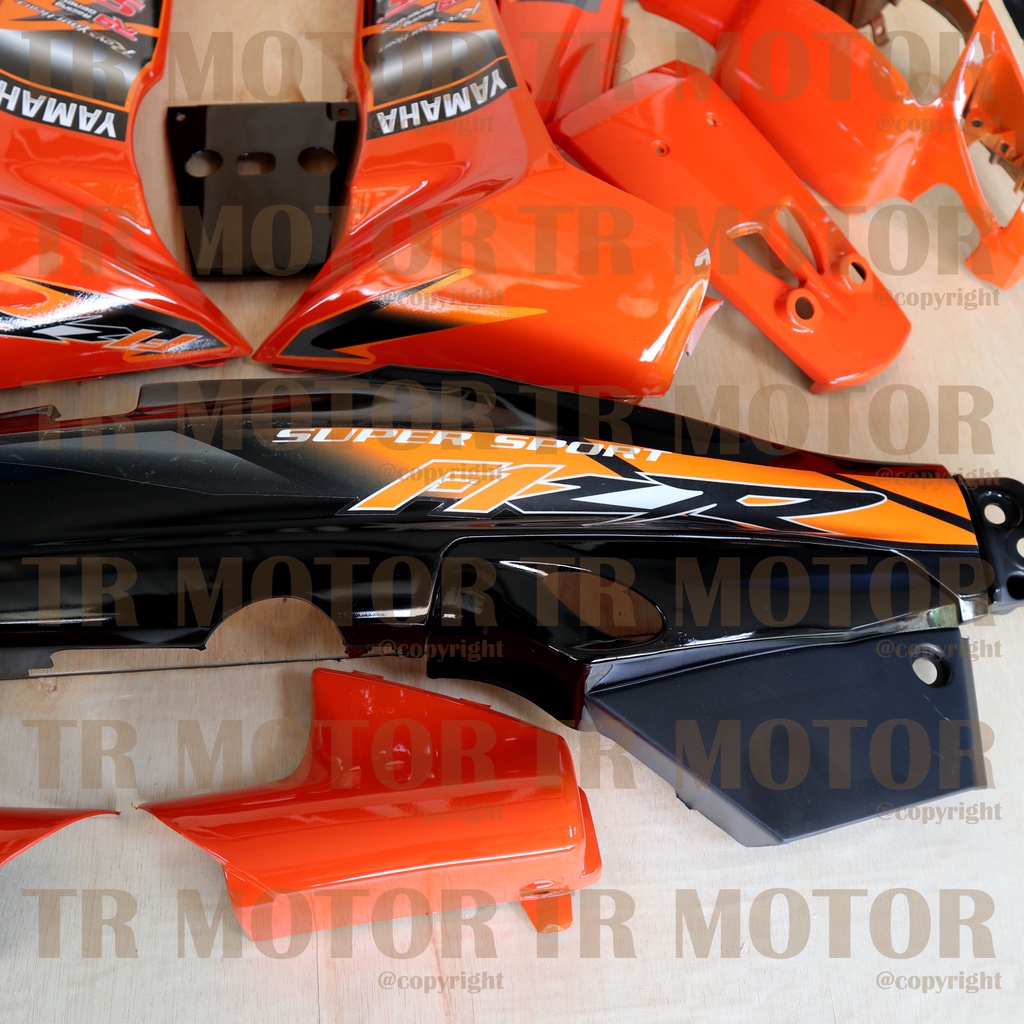 Cover Body Fizr F1zr Super Sport Orange Hitam Full Set Halus Cover Bodi Yamaha Fiz r