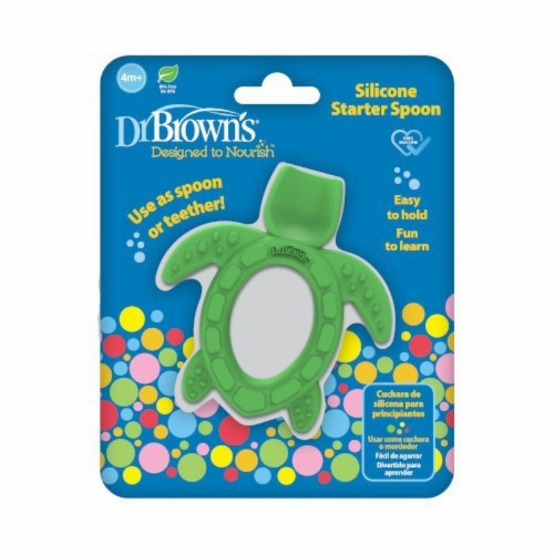 Dr Browns Silicone Starter Spoon Turtle Sendok Makan Baby