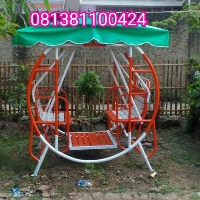 Ayunan Bulat 80 Pakai Tenda Ayunan Besi Mainan Anak Tk Dan Paud Free Ongkir Jakarta Shopee Indonesia