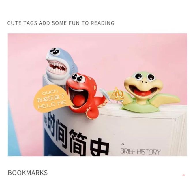 

Pembatas Buku Unik / Bookmark Edisi Sea Animals Imut 3D Lux Limited Terlaris