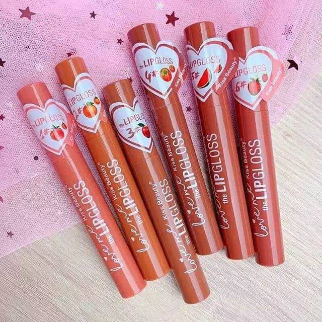[Per 6pcs] LipGloss Kiss Beauty Love Me Nude