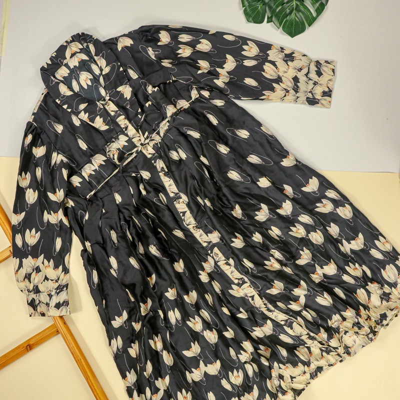 Flora Dress Premium Bangkok / Wedding Dress Impor / Formal Dress / Dress Wanita / Dress Satin Silk