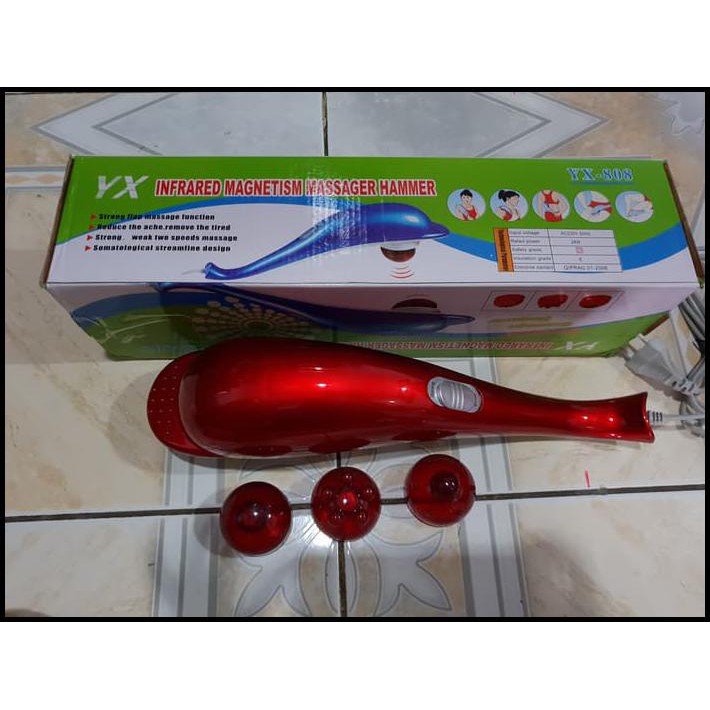 ALAT PIJAT REFLEKSI DOLPHIN MAGNETISM HAMMER MASSAGER YX-808 ORIGINAL