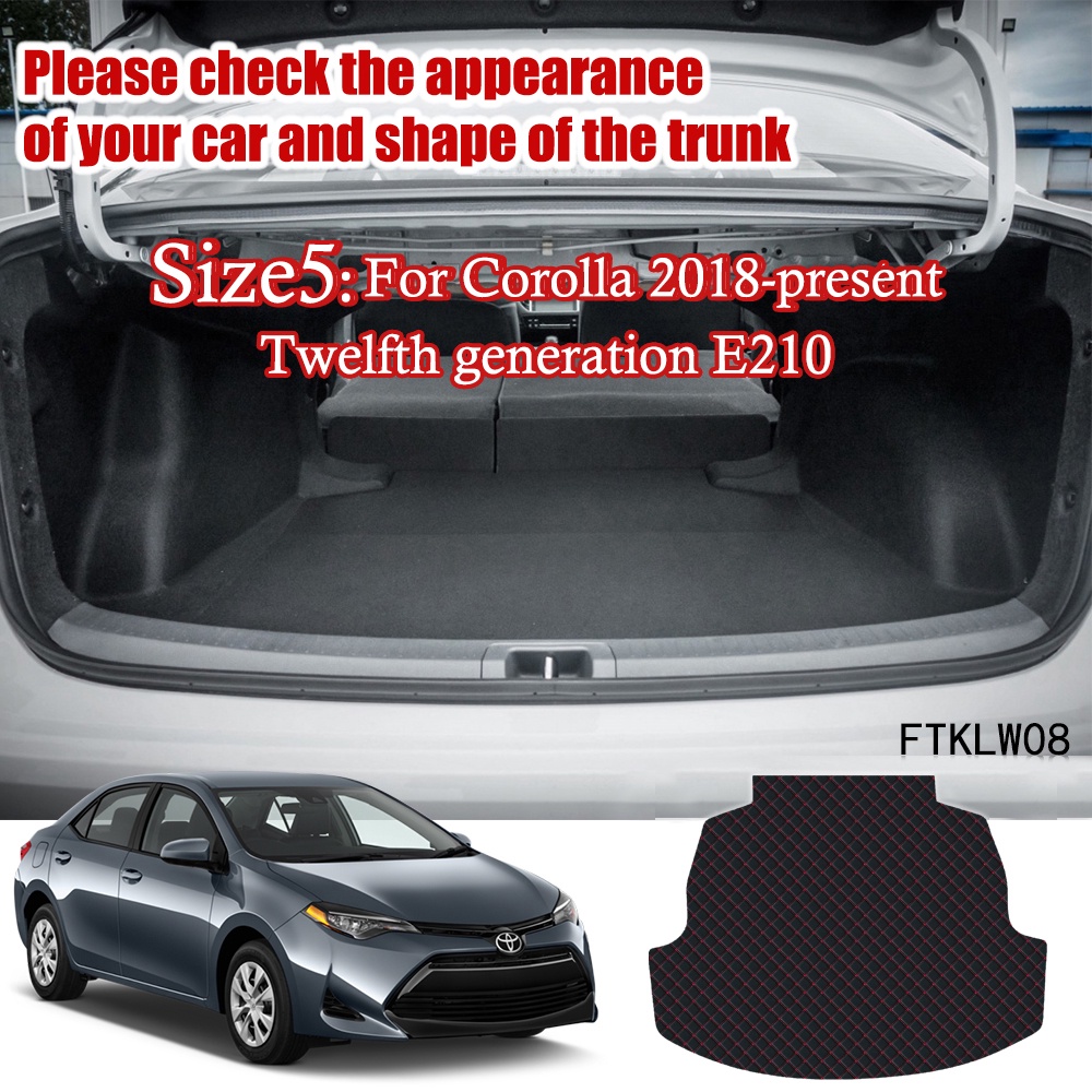 Matras Pelindung Bagasi Mobil Bahan Kulit Premium Untuk Toyota Corolla 2000-2021