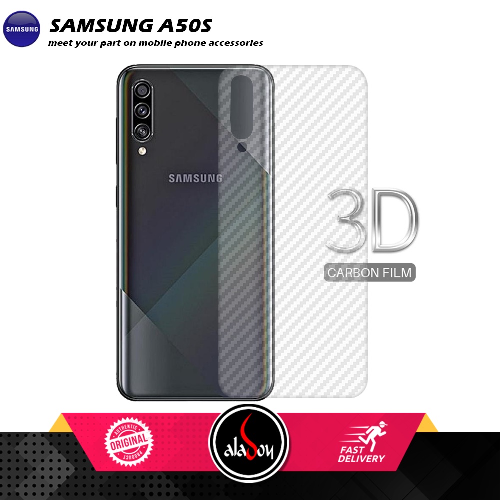 Case Samsung A50S Armor Fusion Transparent Casing Free Skin Carbon 3D