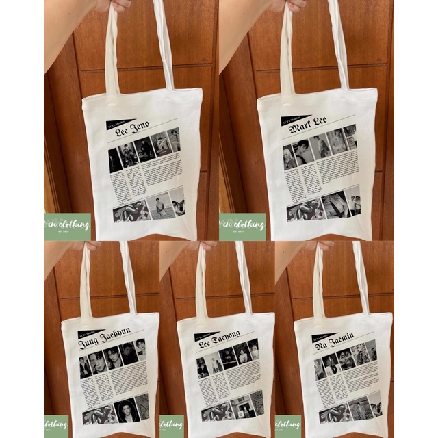 Fitin.id-Tote Bag Wanita Canvas dan Rajut Pria NCT-NEO CULTURE TECHNOLOGY VOL 20 NEWSPAPER