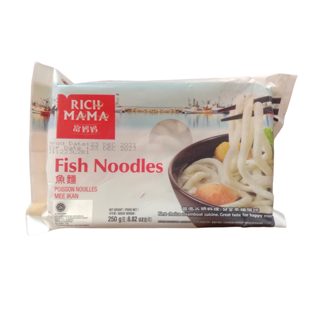 

RICH MAMA FISH NOODLE 250 GR / MIE IKAN / MAKANAN FROZEN